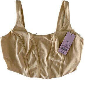 Wild Fable Beige Corset Style Crop Top XS NEW NWT